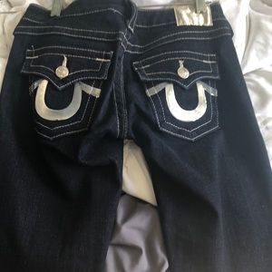 Dark blue bell bottoms